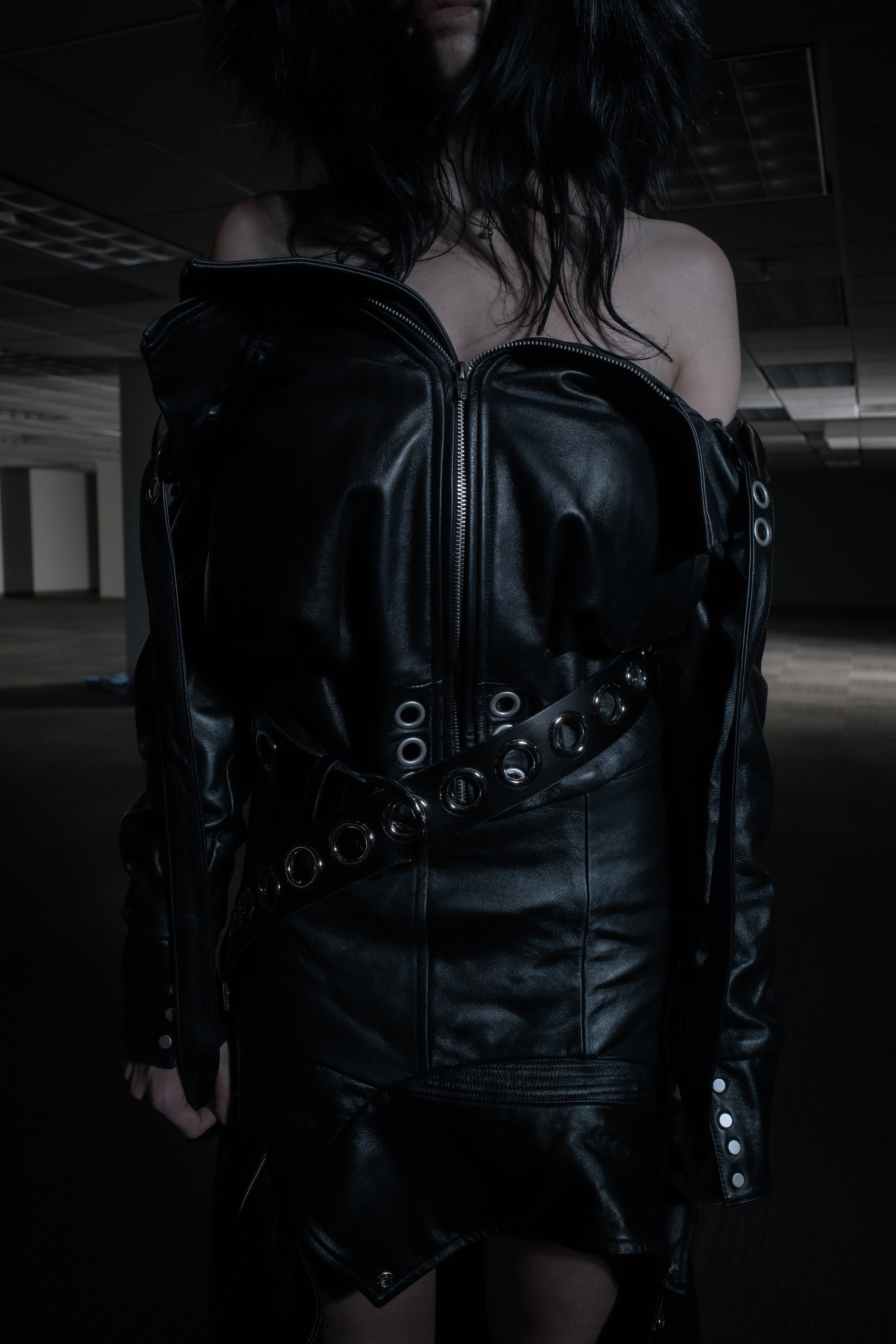 BL NOCTURNE 2 PIECE LEATHER TOP + SKIRT